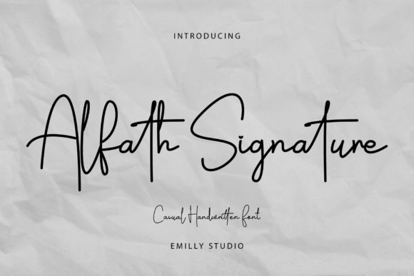 Alfath Signature: A Slim, Stylish Script Font for Real Business Branding