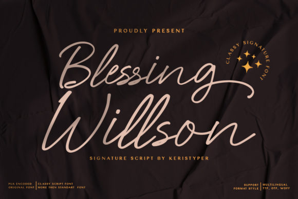 Blessing Willson: A Vintage Script Font That Feels Like Hand-Lettered Magic