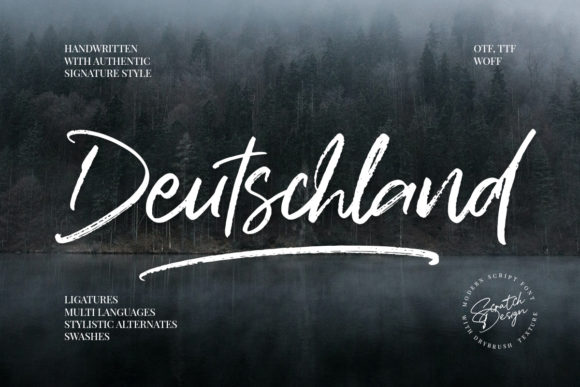 Deutchsland Signature: A Script Font for Web Design and Branding