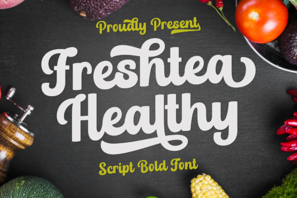 Freshtea Healthy: A Script Font That Makes Your Brand Feel Thoughtful
