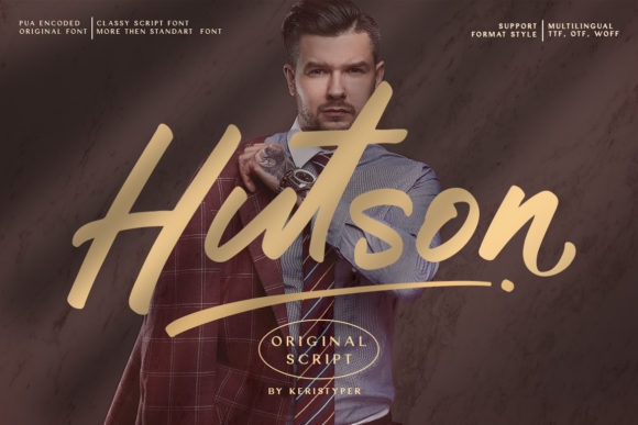 Hutson: A Brushed Script Typeface for Warm, Polished Digital Brands