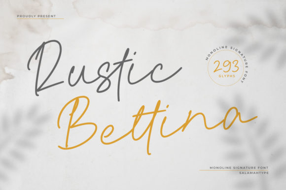 Rustic Bettina: A Warm, Elegant Script Font for Handmade Creators
