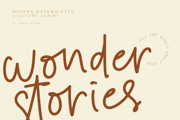 Wonder Stories: A Modern Handwritten Font for Campaign Headlines